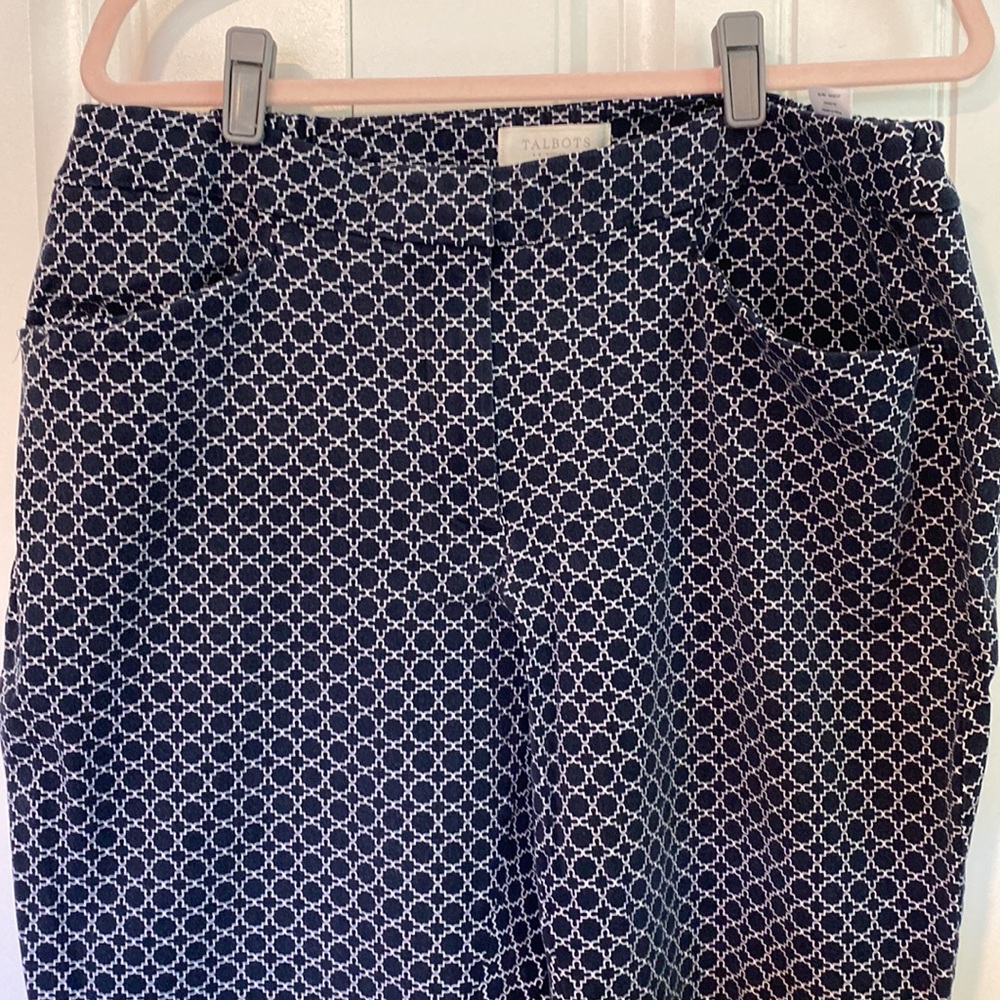 Talbots Chain Or Lattice Pattern Cropped Ankle Pa… - image 4